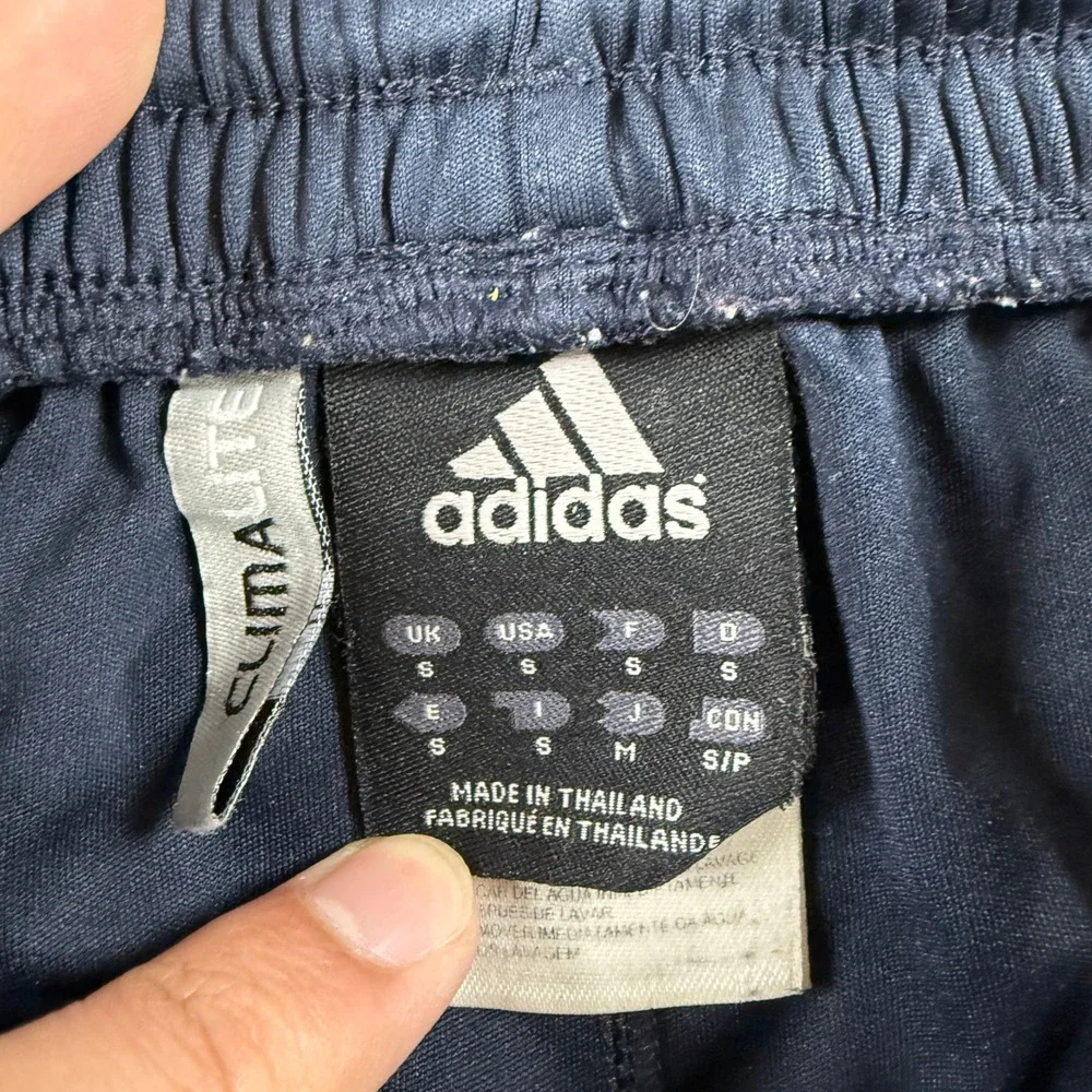 Adidas Shorts Men Small Navy Climalite Striped Soccer Basketball Running Gym Y2K